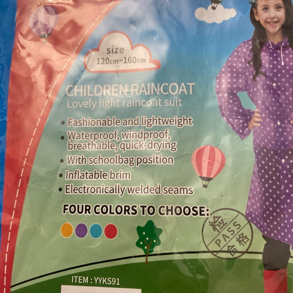 Children's blue Raincoat